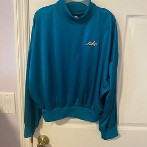 Retro polyester long sleeve shiny nike
